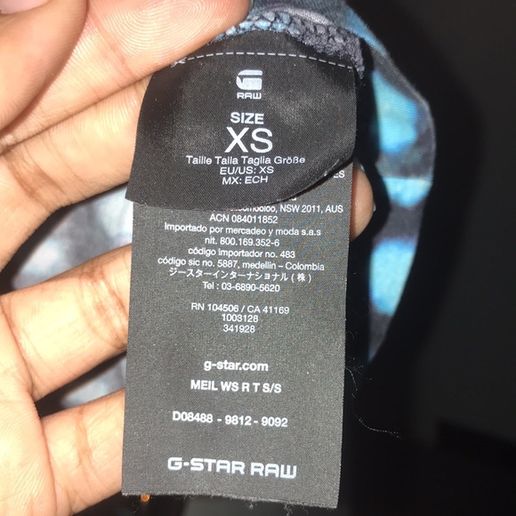 GSTAR RAW ALLOVER GRAPHIC TEE SHIRT MENS SIZE XS - Picture 6 of 10